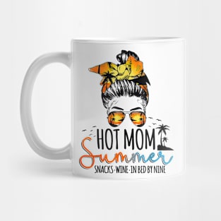 Hot Mom Summer Vibes Sunshine Vacation Mothers Day Mug